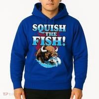 SQUISH THE FISH bison eating dolphin food chain fantasy Hoodie thumb 2