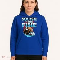 SQUISH THE FISH bison eating dolphin food chain fantasy Hoodie thumb 5