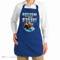 SQUISH THE FISH bison eating dolphin food chain fantasy Apron thumb 2