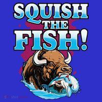 SQUISH THE FISH bison eating dolphin food chain fantasy Sweatshirt thumb 3