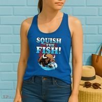 SQUISH THE FISH bison eating dolphin food chain fantasy Women's Tank Top thumb 2