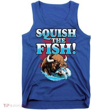 SQUISH THE FISH bison eating dolphin food chain fantasy Tank Top