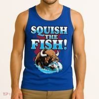 SQUISH THE FISH bison eating dolphin food chain fantasy Tank Top thumb 3