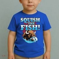 SQUISH THE FISH bison eating dolphin food chain fantasy Toddler T-Shirt thumb 2
