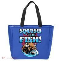 SQUISH THE FISH bison eating dolphin food chain fantasy Tote Bag thumb 0