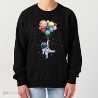 Space Themed For Women Outer Space Moon Galaxy Astronaut Women's Sweatshirt thumb 0
