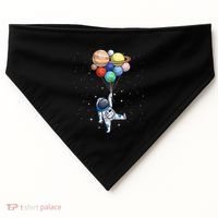 Space Themed For Women Outer Space Moon Galaxy Astronaut USA-Made Doggie Bandana thumb 0