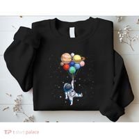 Space Themed For Women Outer Space Moon Galaxy Astronaut Sweatshirt thumb 2