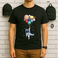 Space Themed For Women Outer Space Moon Galaxy Astronaut T-Shirt thumb 6