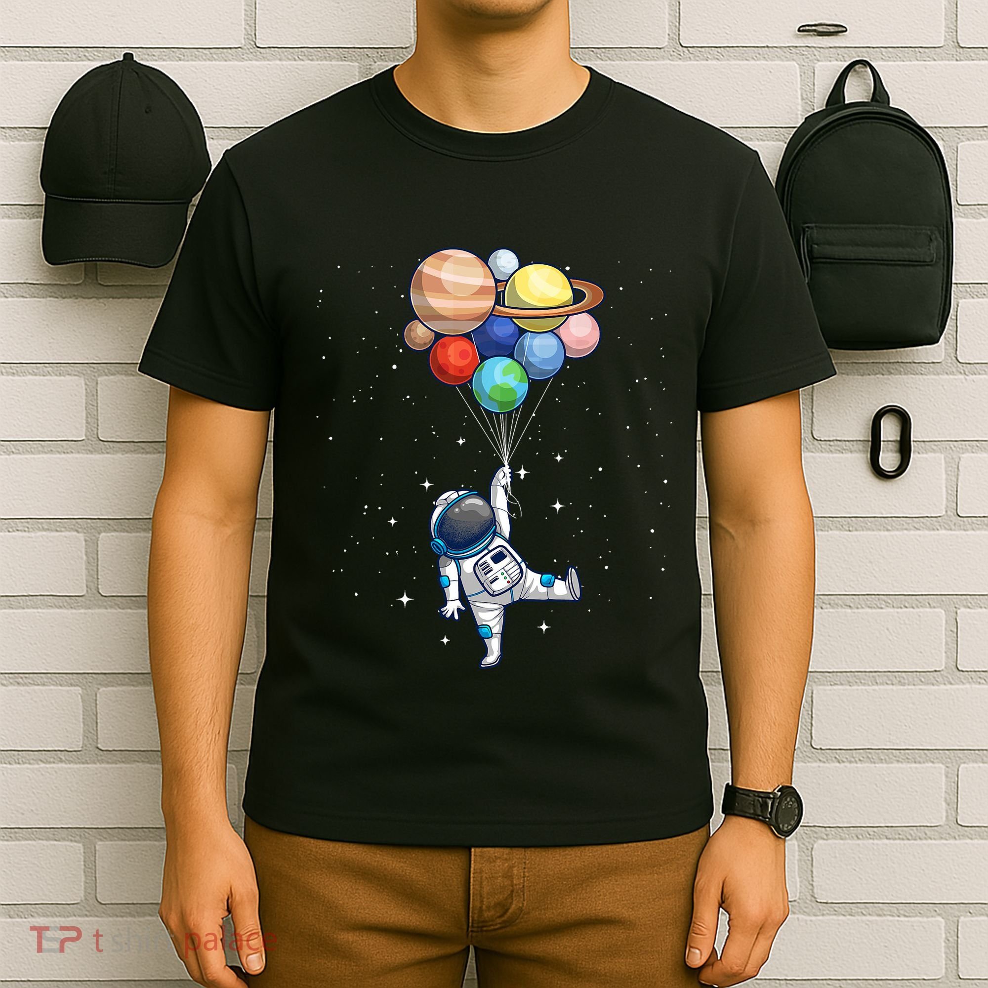 Space Themed For Women Outer Space Moon Galaxy Astronaut T-Shirt