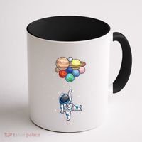 Space Themed For Women Outer Space Moon Galaxy Astronaut Coffee Mug thumb 1