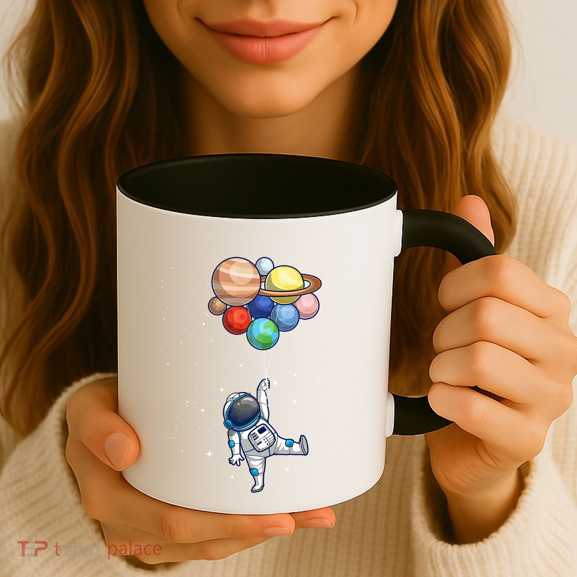 Space Themed For Women Outer Space Moon Galaxy Astronaut Coffee Mug