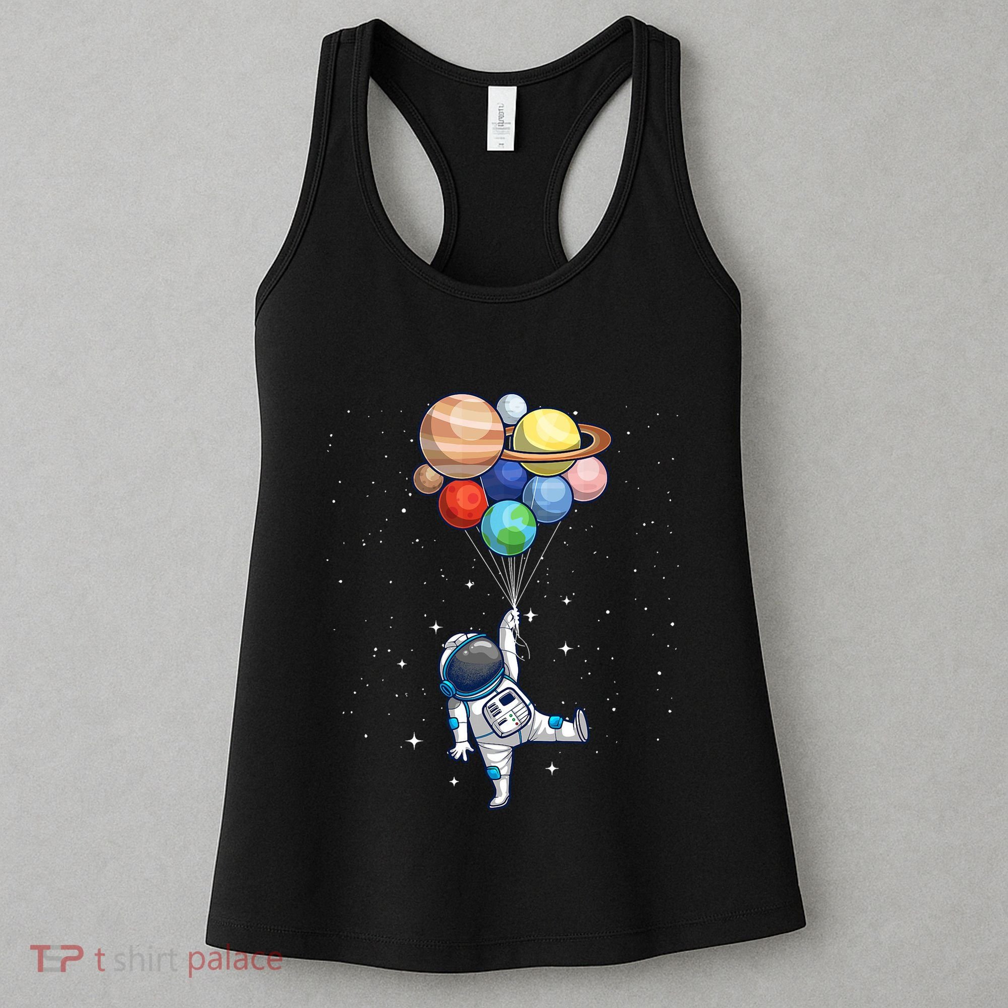 Space Themed For Women Outer Space Moon Galaxy Astronaut Women's Tank Top