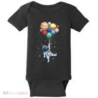 Space Themed For Women Outer Space Moon Galaxy Astronaut Baby Bodysuit thumb 0