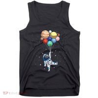 Space Themed For Women Outer Space Moon Galaxy Astronaut Tank Top thumb 0