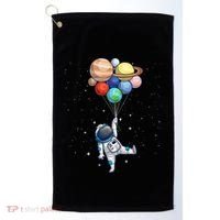 Space Themed For Women Outer Space Moon Galaxy Astronaut Golf Towel thumb 0