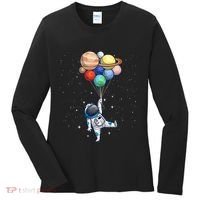 Space Themed For Women Outer Space Moon Galaxy Astronaut Women's Long Sleeve Shirt thumb 0
