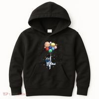 Space Themed For Women Outer Space Moon Galaxy Astronaut Kids Hoodie thumb 0