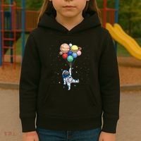 Space Themed For Women Outer Space Moon Galaxy Astronaut Kids Hoodie thumb 3