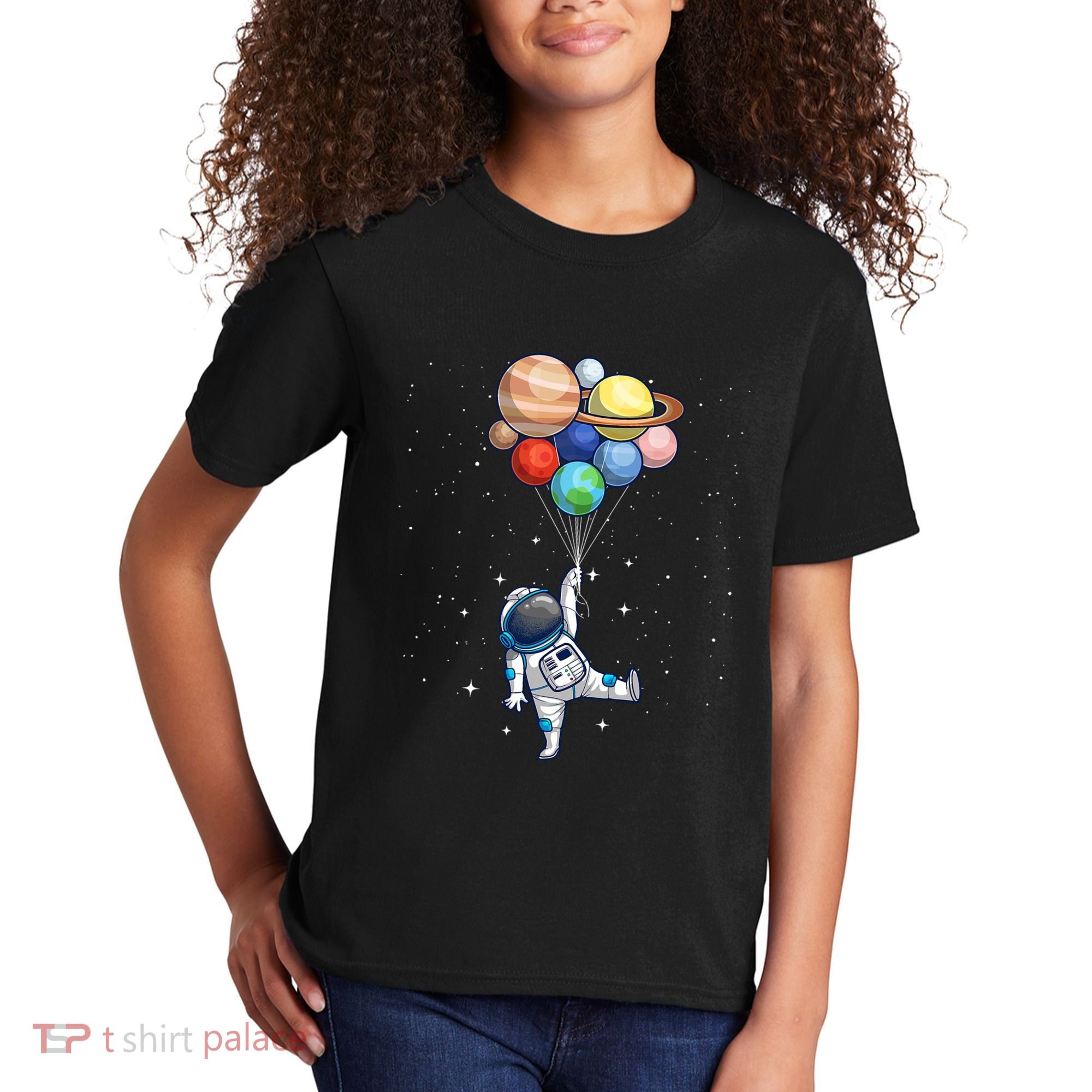 Space Themed For Women Outer Space Moon Galaxy Astronaut Kids T-Shirt