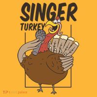 Singer Turkey Funny Thanksgiving Pom Pom 12in Knit Beanie thumb 2