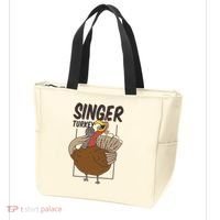 Singer Turkey Funny Thanksgiving Tote Bag thumb 3
