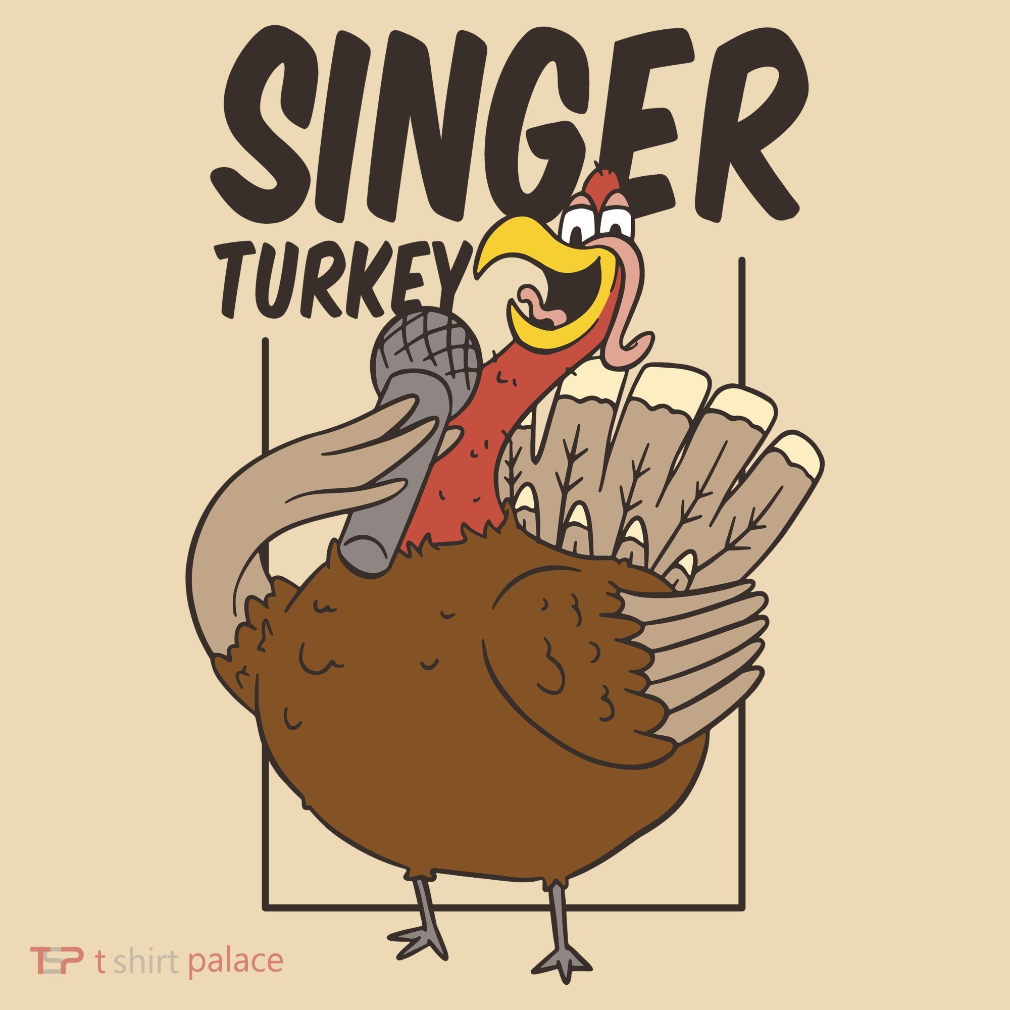 Singer Turkey Funny Thanksgiving Tote Bag
