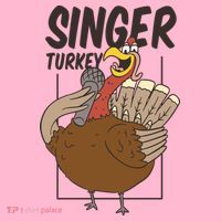 Singer Turkey Funny Thanksgiving Coaster thumb 2