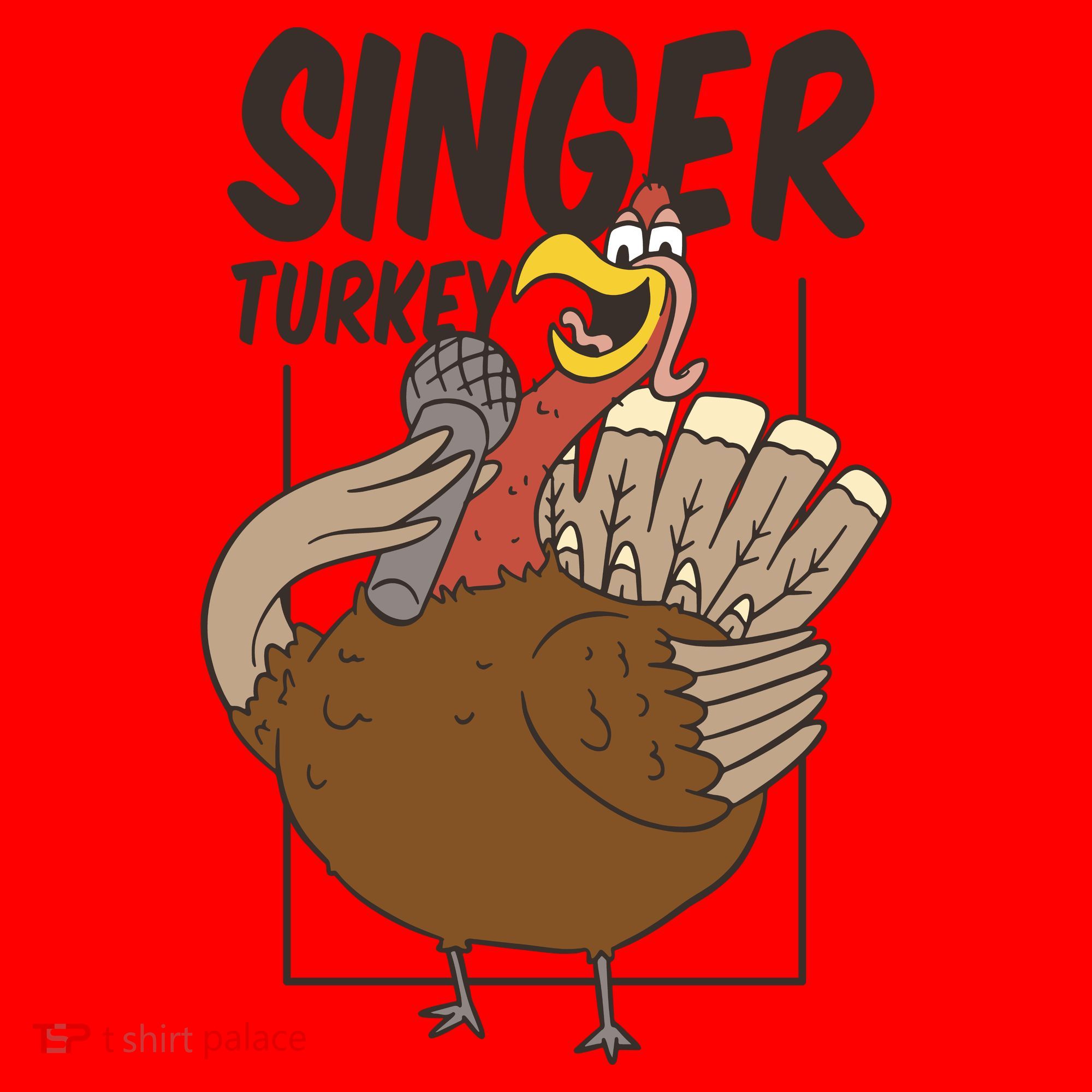 Singer Turkey Funny Thanksgiving Santa Hat