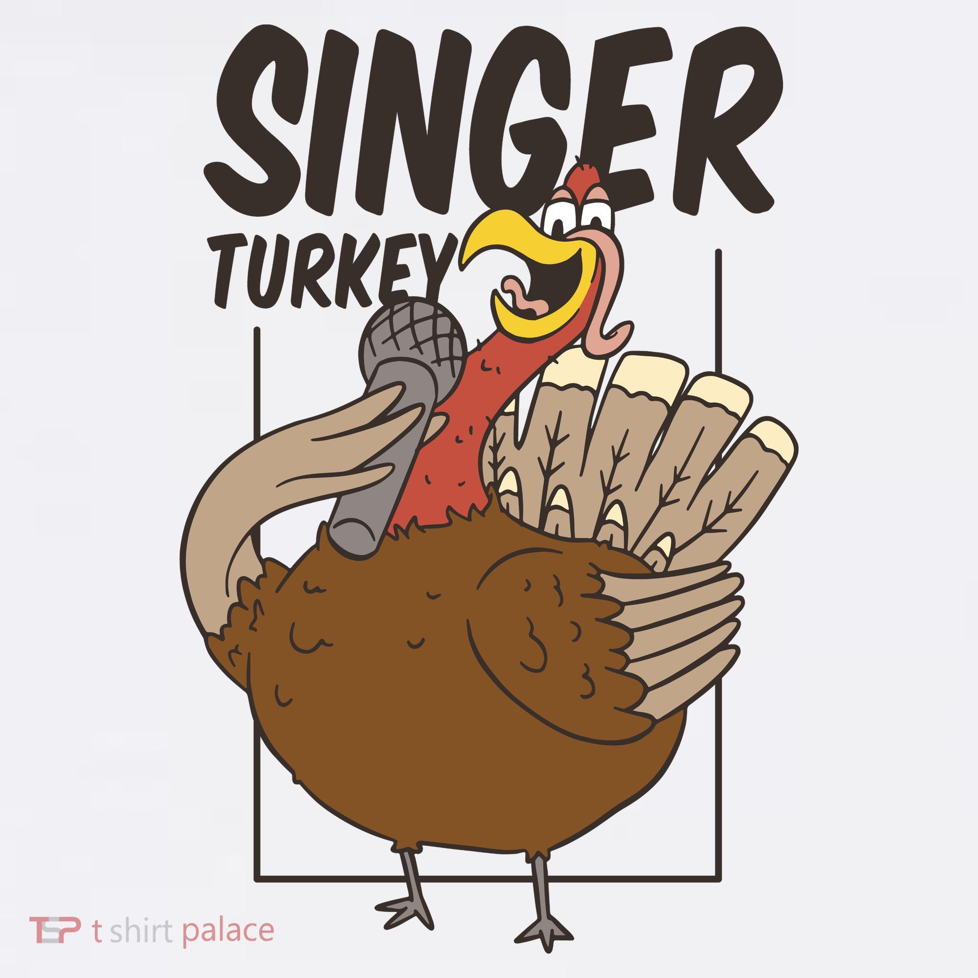 Singer Turkey Funny Thanksgiving Doggie Tank