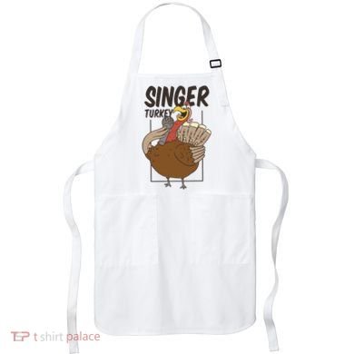 Singer Turkey Funny Thanksgiving Apron