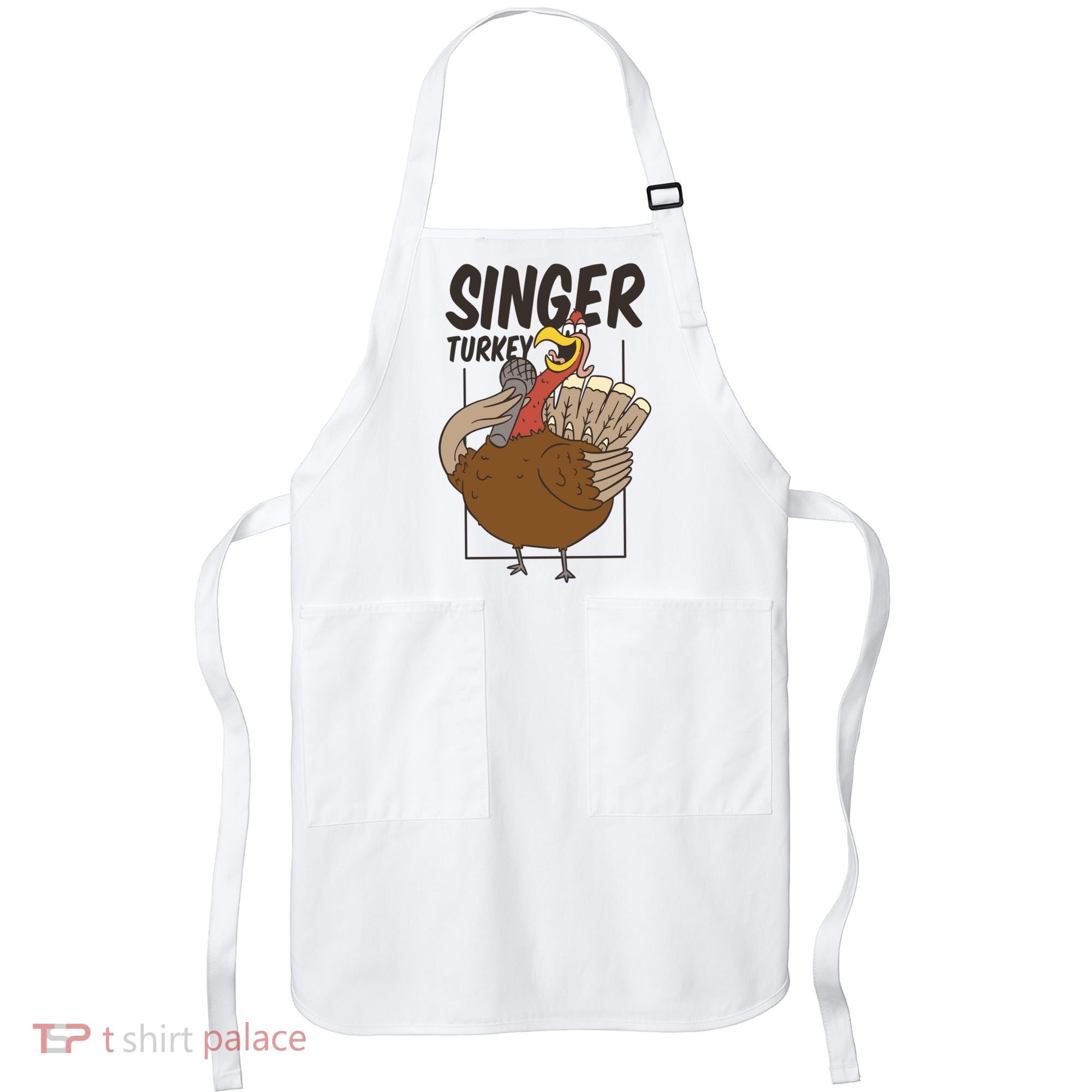 Singer Turkey Funny Thanksgiving Apron