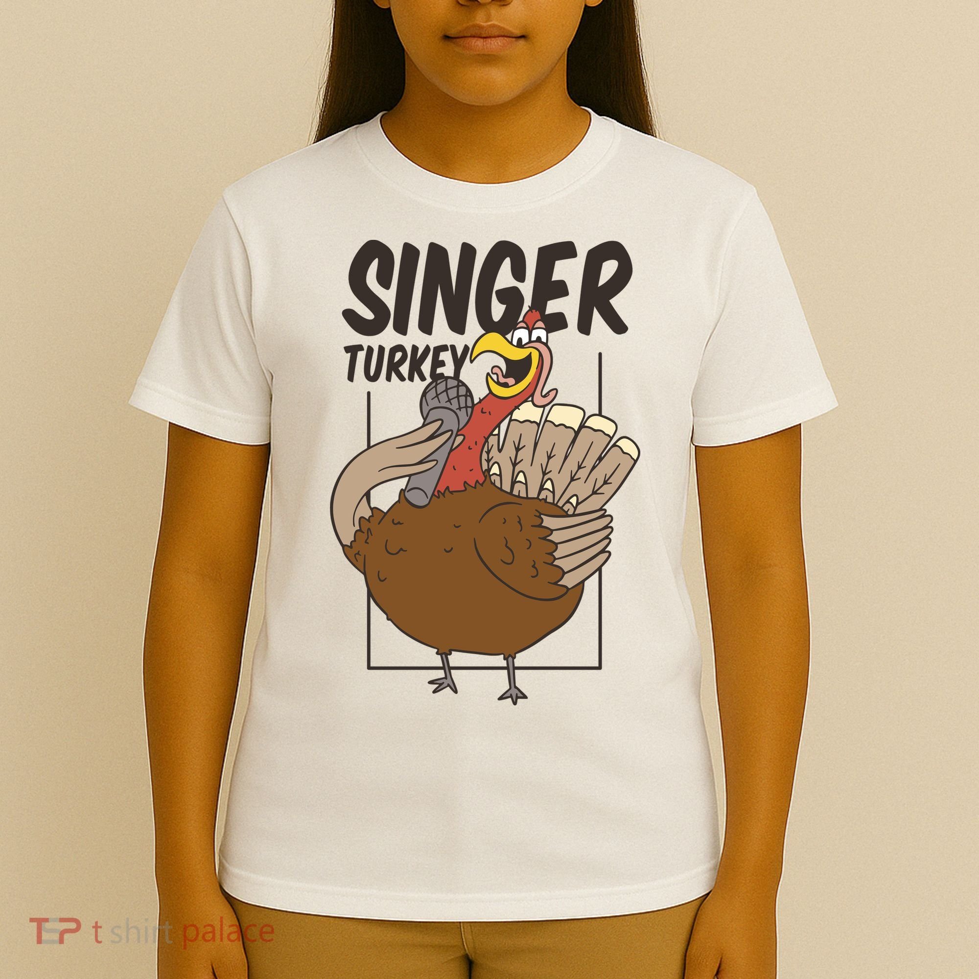Singer Turkey Funny Thanksgiving T-Shirt