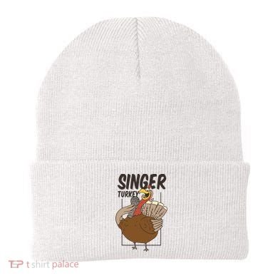 Singer Turkey Funny Thanksgiving Beanie