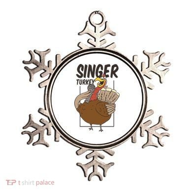 Singer Turkey Funny Thanksgiving Ornament