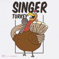 Singer Turkey Funny Thanksgiving Baby Bodysuit thumb 2