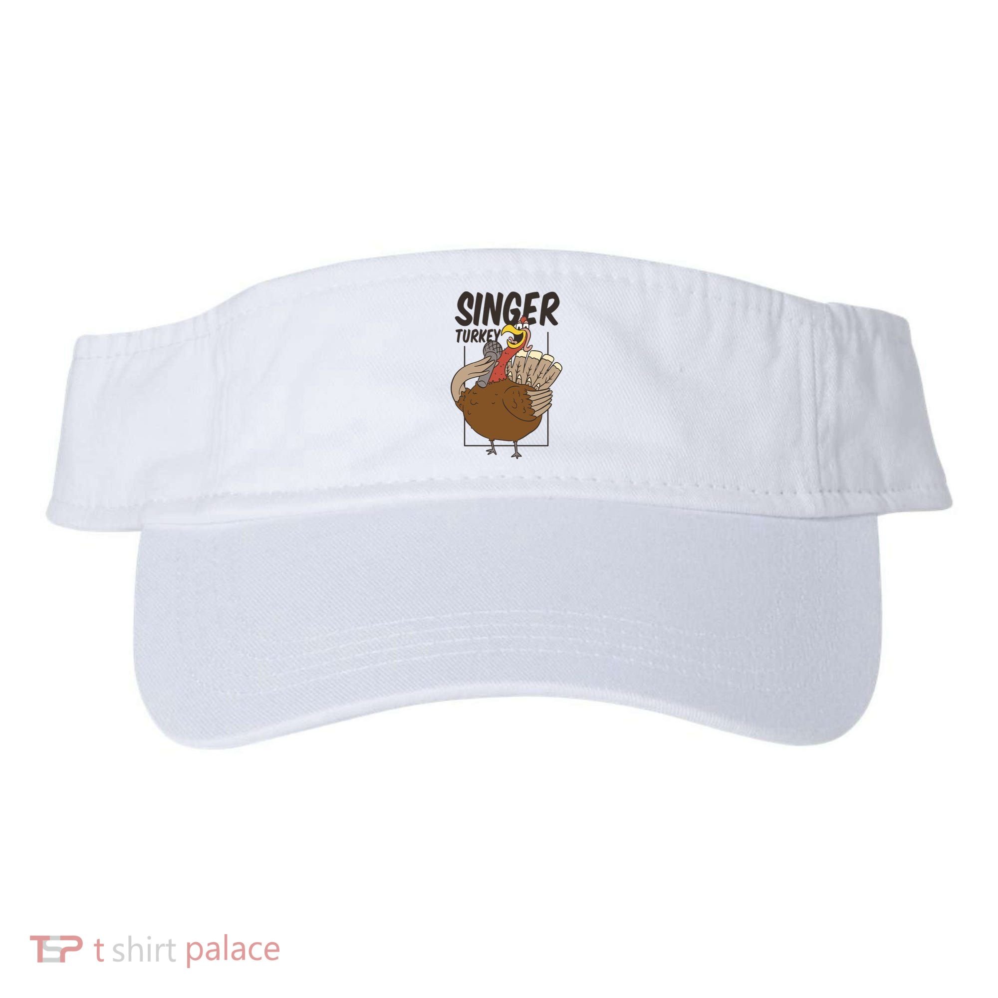 Singer Turkey Funny Thanksgiving Visor
