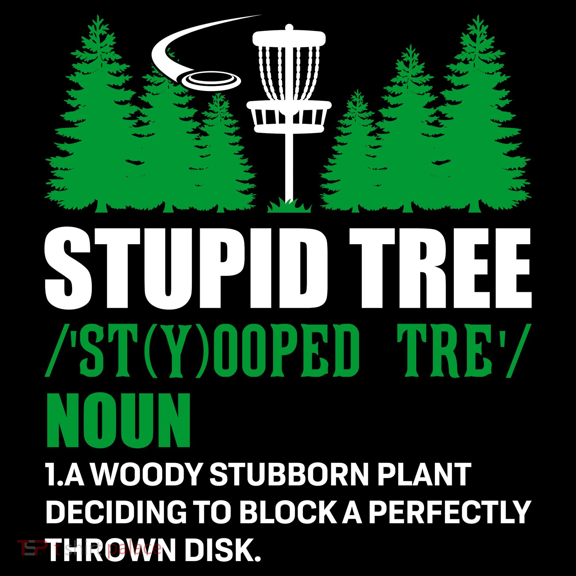 Stupid Tree Funny Disk Golf Definition Golfing Women's Tank Top