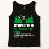 Stupid Tree Funny Disk Golf Definition Golfing Tank Top thumb 2