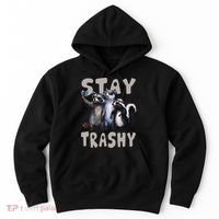 Stay Trashy Funny Raccoon Opossum Skunk Hoodie thumb 0