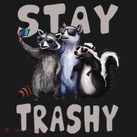Stay Trashy Funny Raccoon Opossum Skunk Long Sleeve Shirt thumb 2