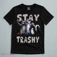 Stay Trashy Funny Raccoon Opossum Skunk T-Shirt thumb 5
