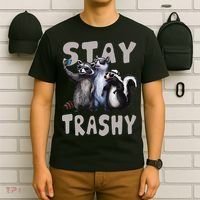 Stay Trashy Funny Raccoon Opossum Skunk T-Shirt thumb 6