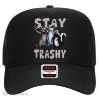 Stay Trashy Funny Raccoon Opossum Skunk Hat thumb 0