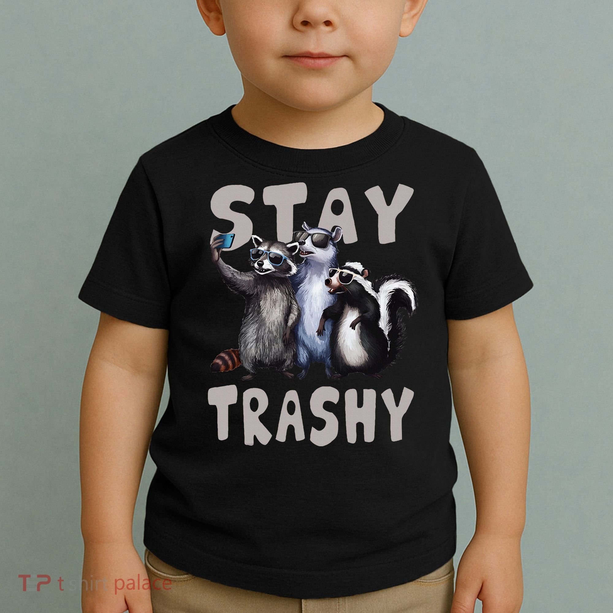 Stay Trashy Funny Raccoon Opossum Skunk Toddler T-Shirt