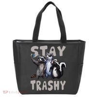 Stay Trashy Funny Raccoon Opossum Skunk Tote Bag thumb 0