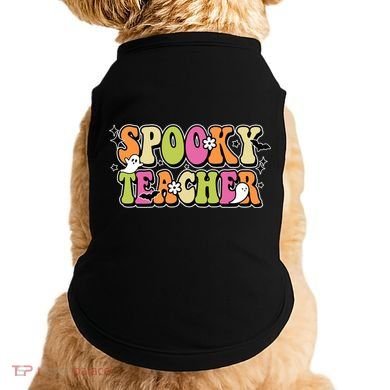 Spooky Teacher Festive Halloween Cute Doggie Tank