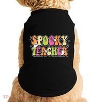 Spooky Teacher Festive Halloween Cute Doggie Tank thumb 0