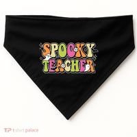 Spooky Teacher Festive Halloween Cute USA-Made Doggie Bandana thumb 0