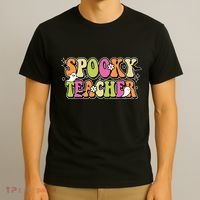 Spooky Teacher Festive Halloween Cute T-Shirt thumb 3